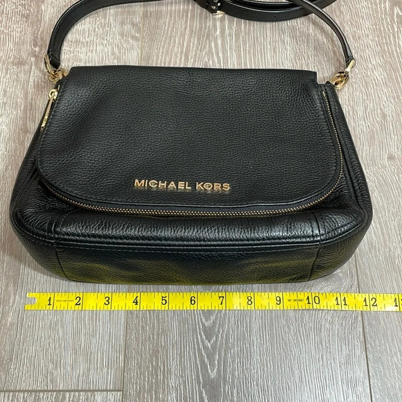 NWOT Michael Kors Bedford Convertible Flap Crossbody Shoulder Bag Black Leather - Picture 10 of 16